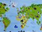 Preview: Spieleteppich aus Filz Weltkart mit Tieren Panel ca. 67cm